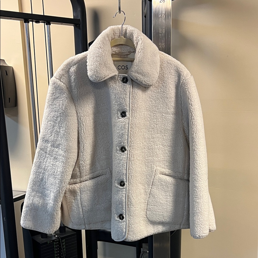 COS Cream Teddy Jacket